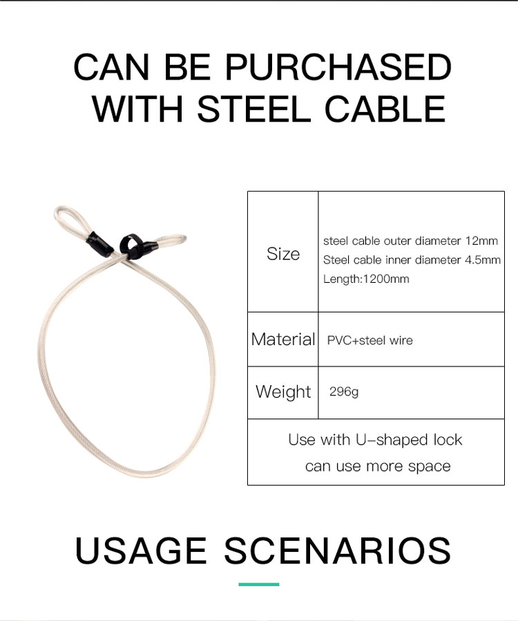 Alloy Steel Silicone U Type Lock PL-G1L 13